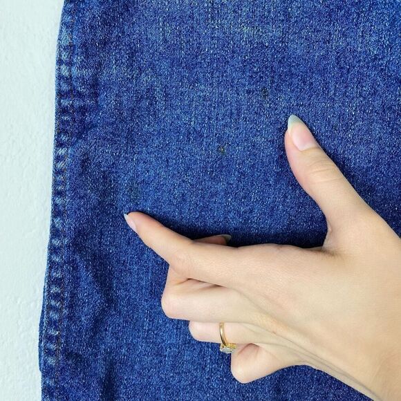 Vintage Long Haul Blue Denim Western Mom Jean Shorts Size 12/32 - Picture 3 of 5